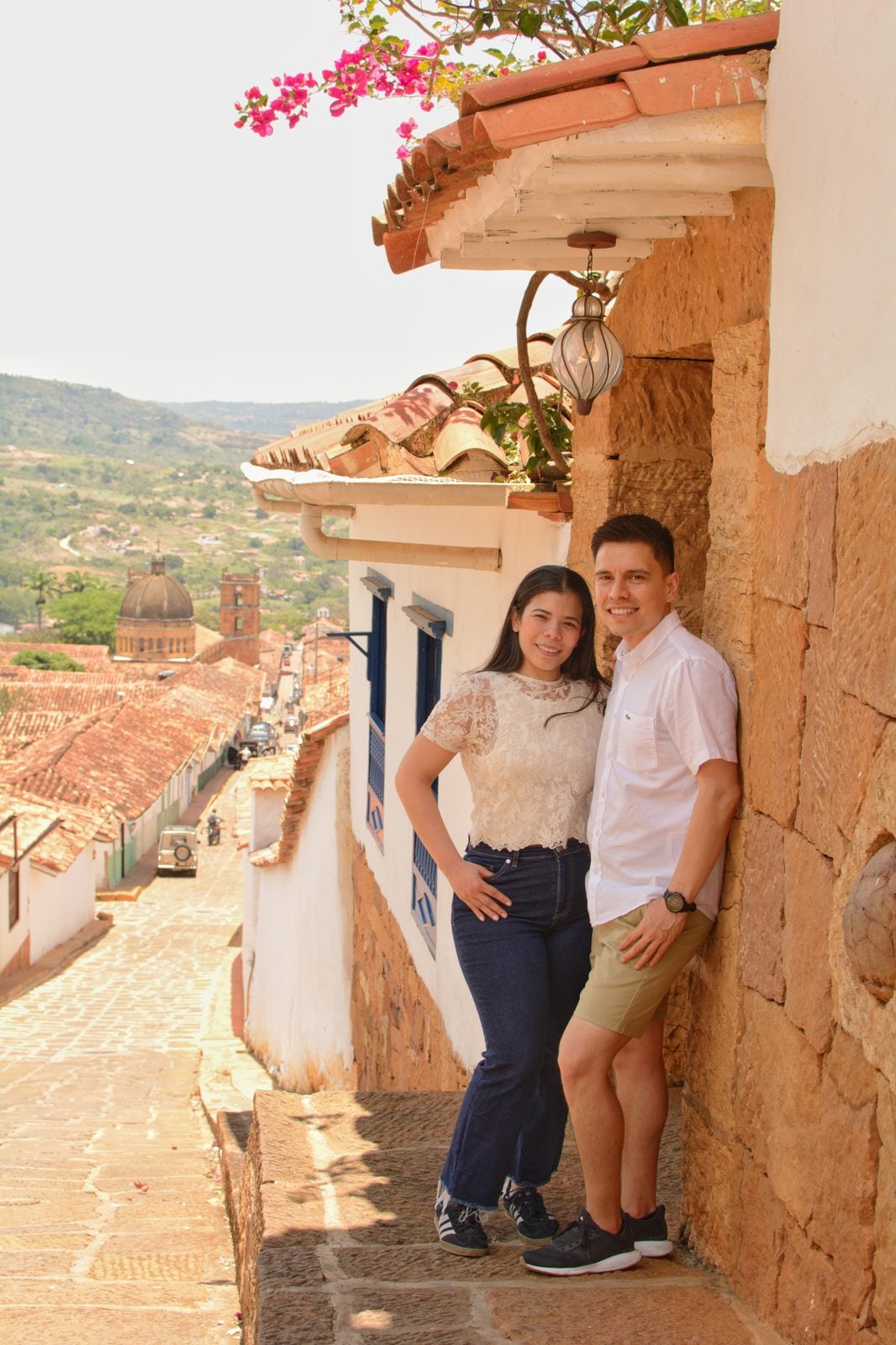 Ana y Wilmer en Barichara, camino hacia el altar